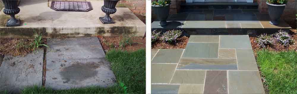 Flagstone Patio Before And After 